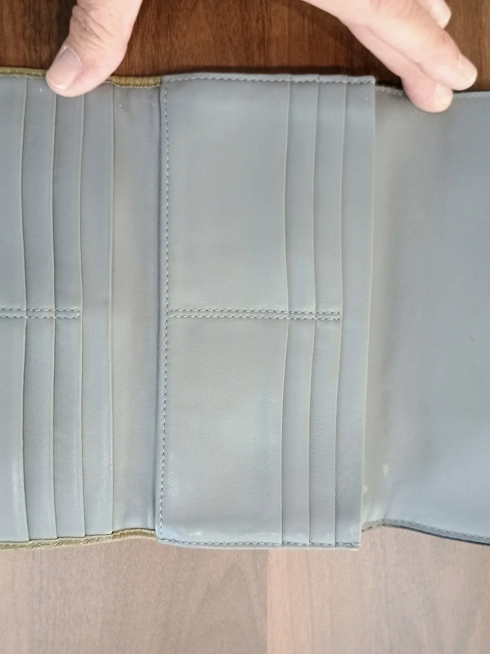 Coach Pre Loved Vintage Metallic Trifold Wallet